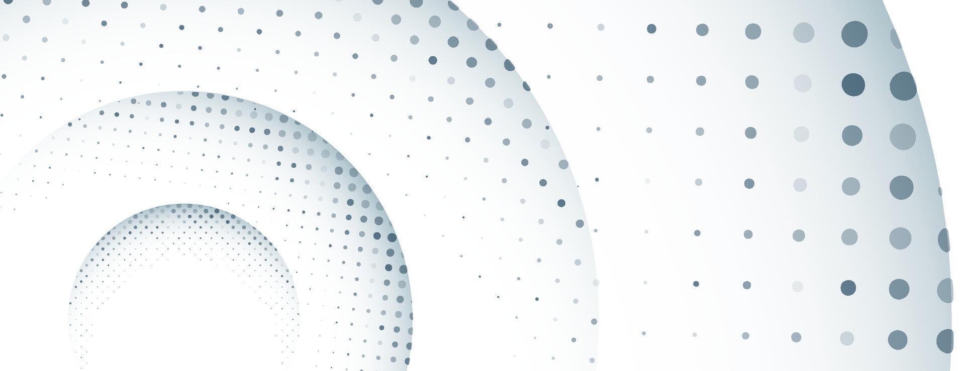 white abstract background with layered round and dots vector