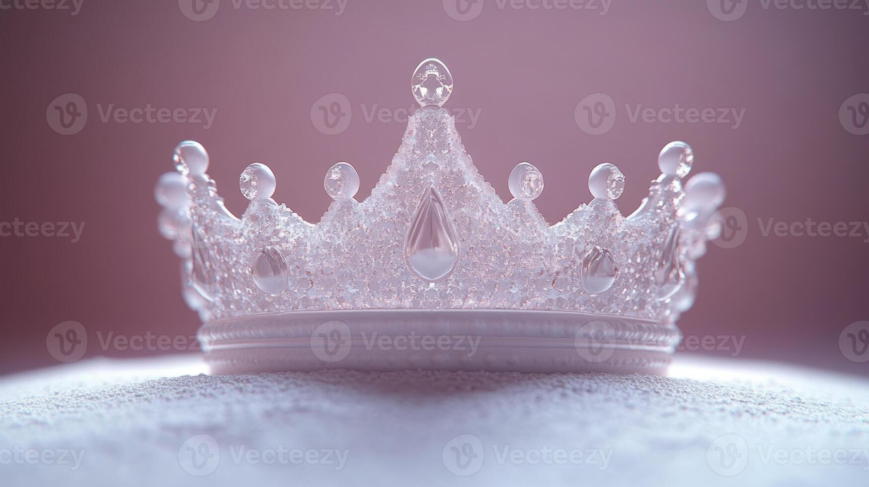 The delicate crown shines elegantly, showcasing intricate designs against a soft glow photo