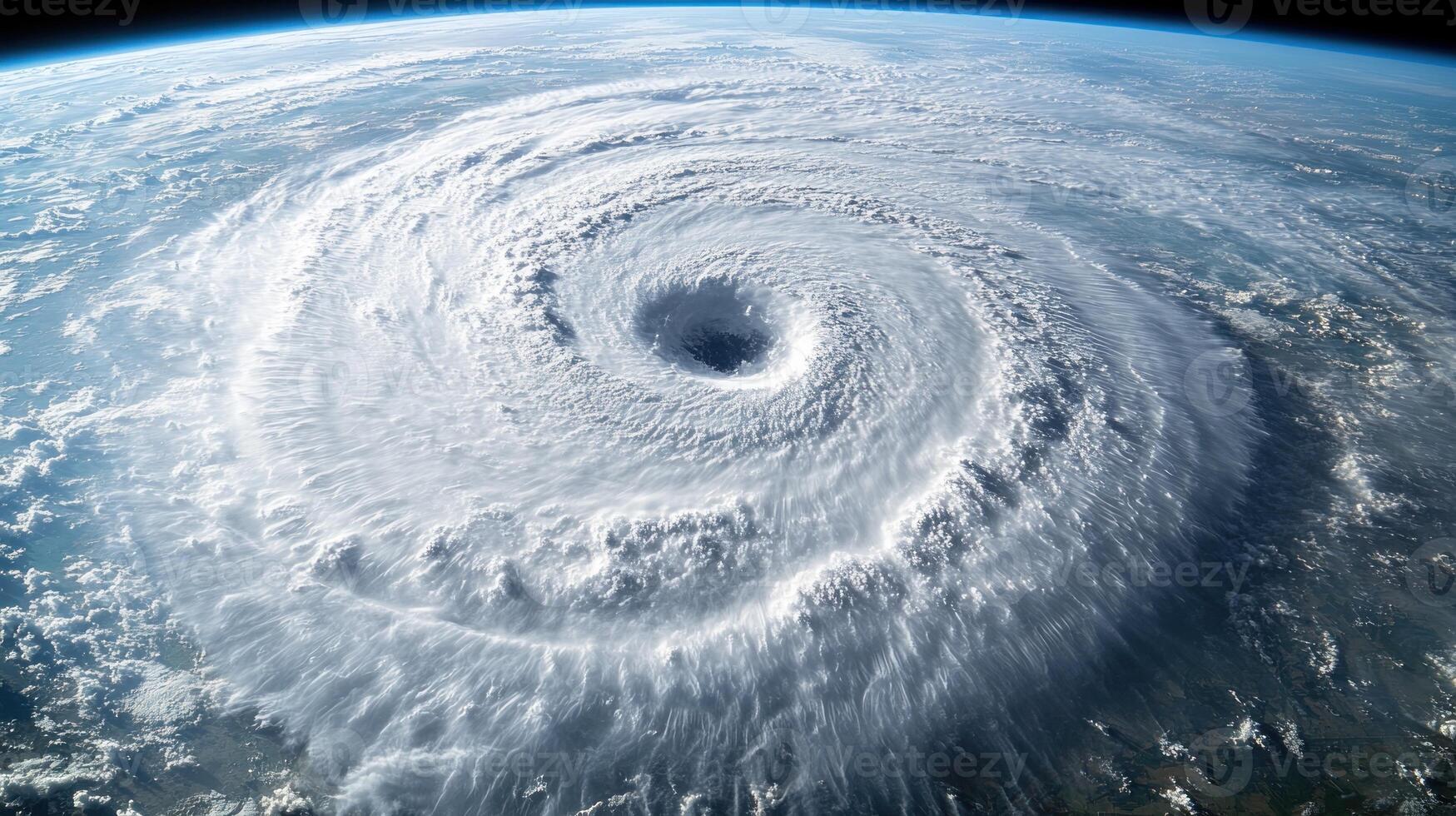 The swirling clouds of a powerful hurricane capture the raw energy of our planet photo