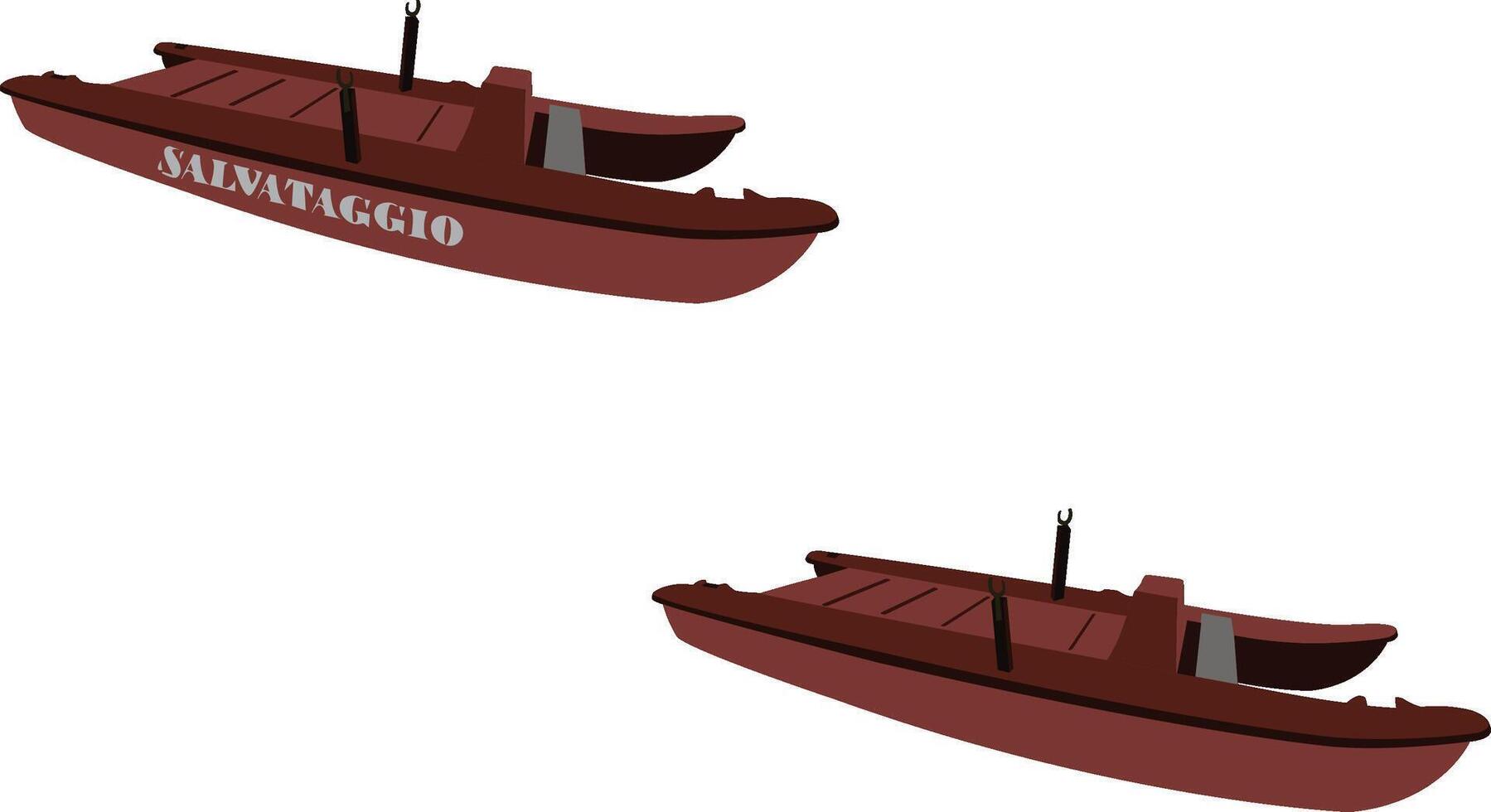Two boats with the word ogdenville on them vector