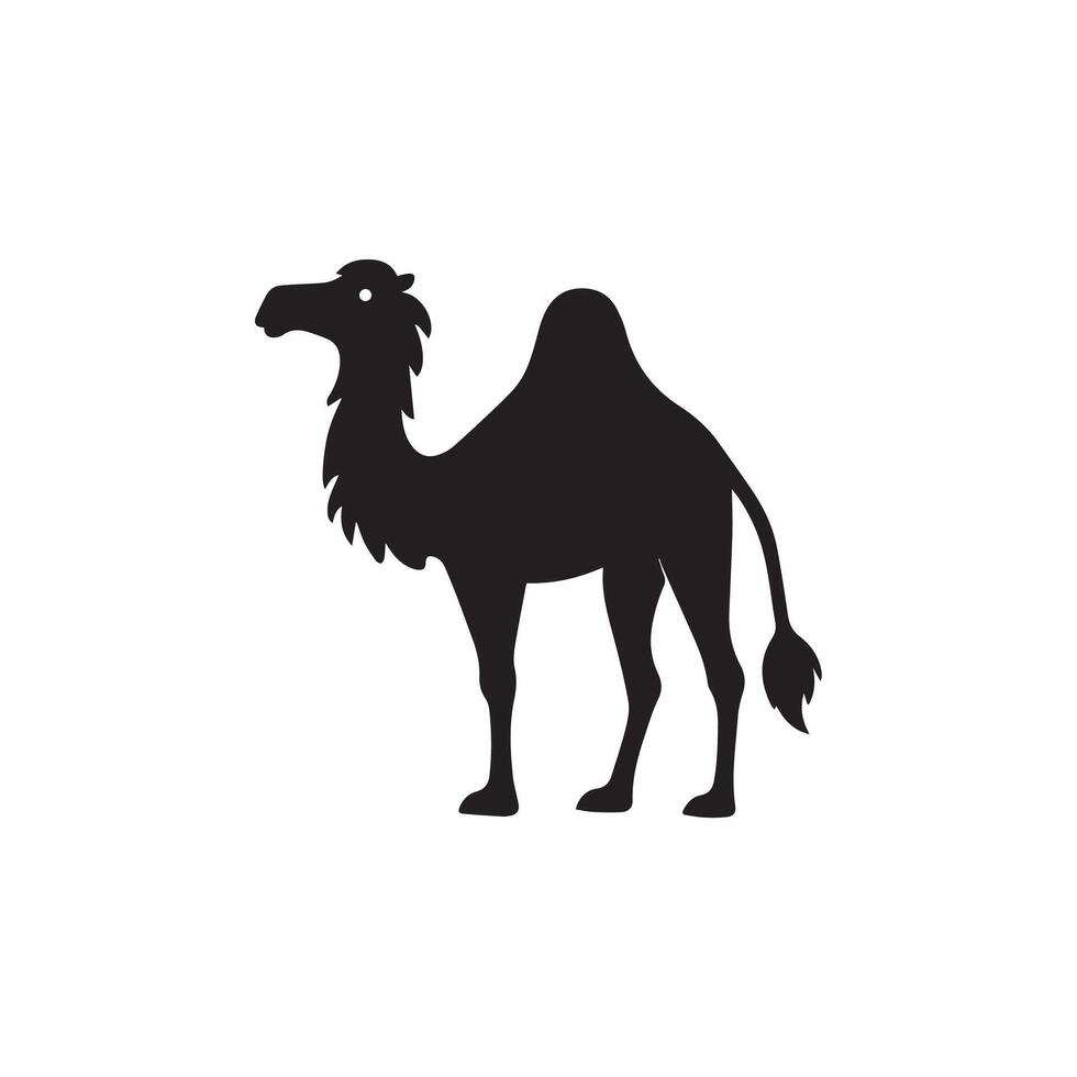 Creative a Simple camel silhouette Style with white background vector