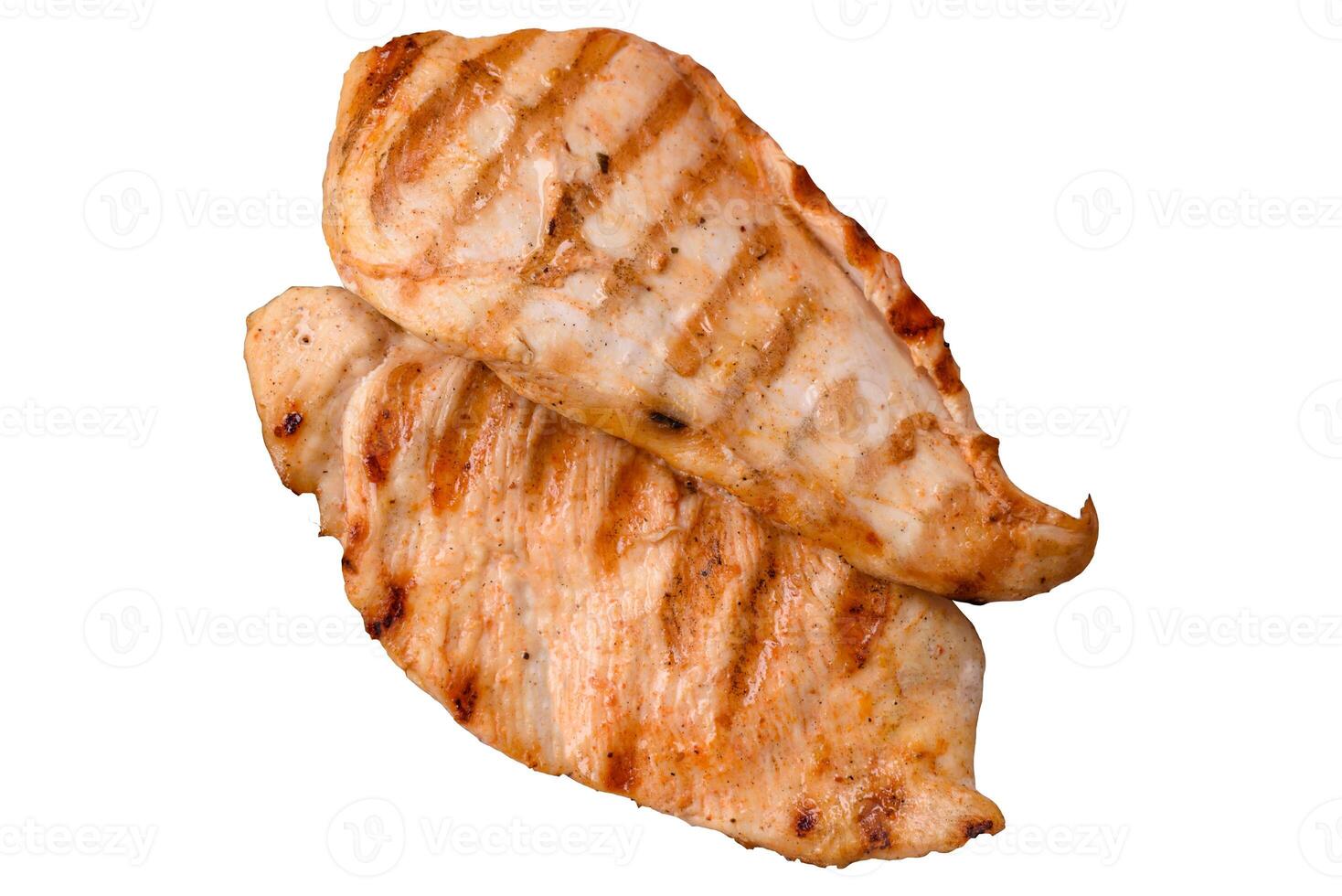 Delicious fresh grilled chicken fillet with spices and herbs photo
