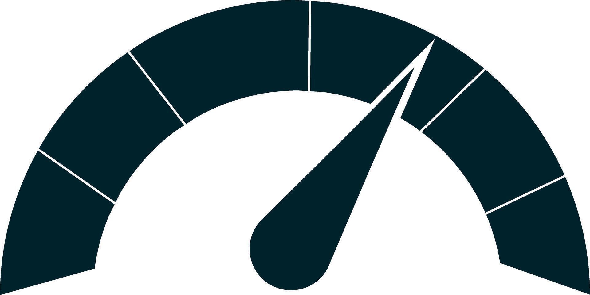 A speedometer icon on a white background vector