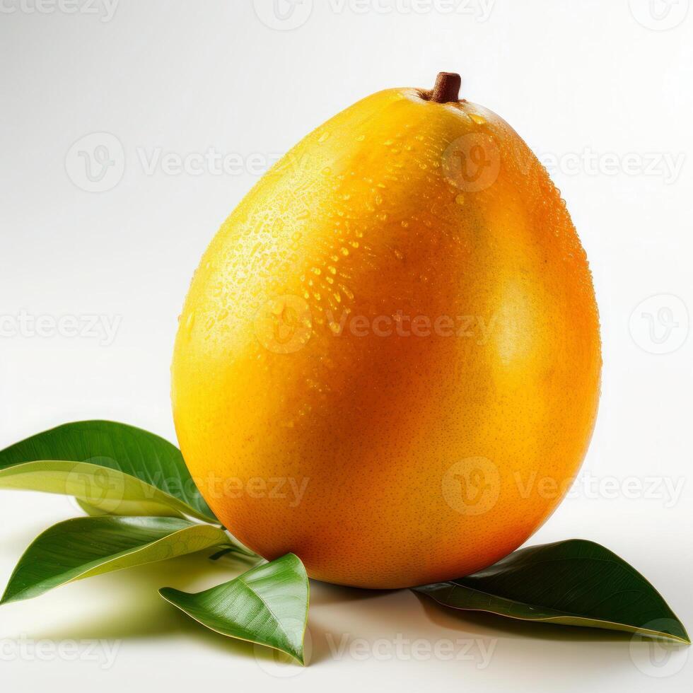 Photo of a mango fruit with white background