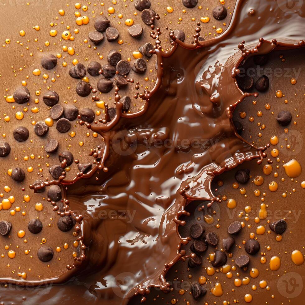 Photo of a chocolate cream waves