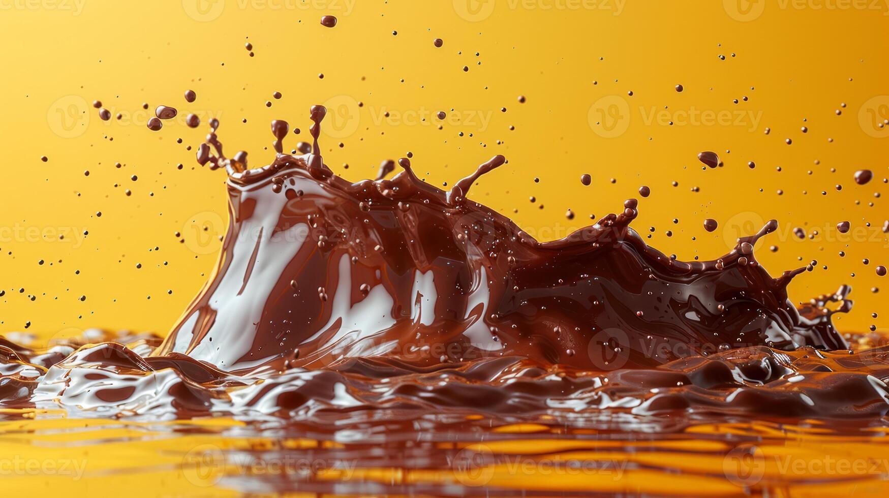 Photo of a chocolate cream waves