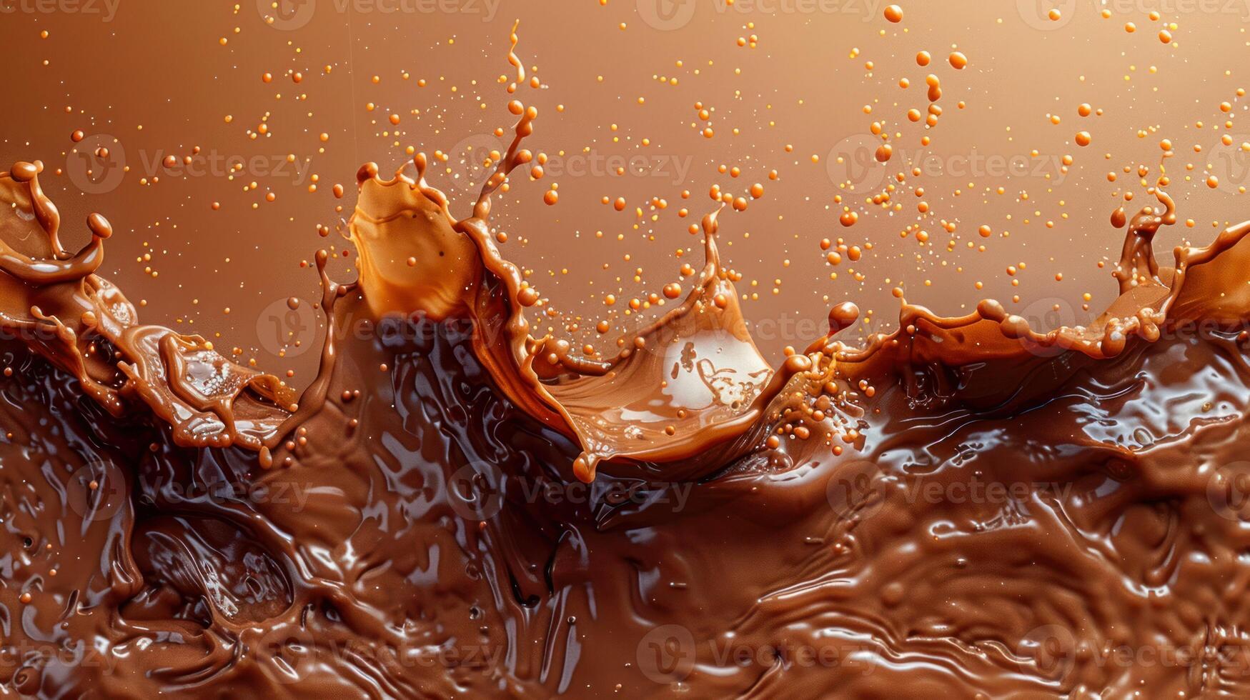 Photo of a chocolate cream waves