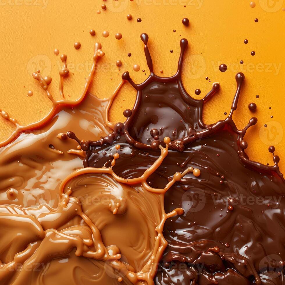 Photo of a chocolate cream waves