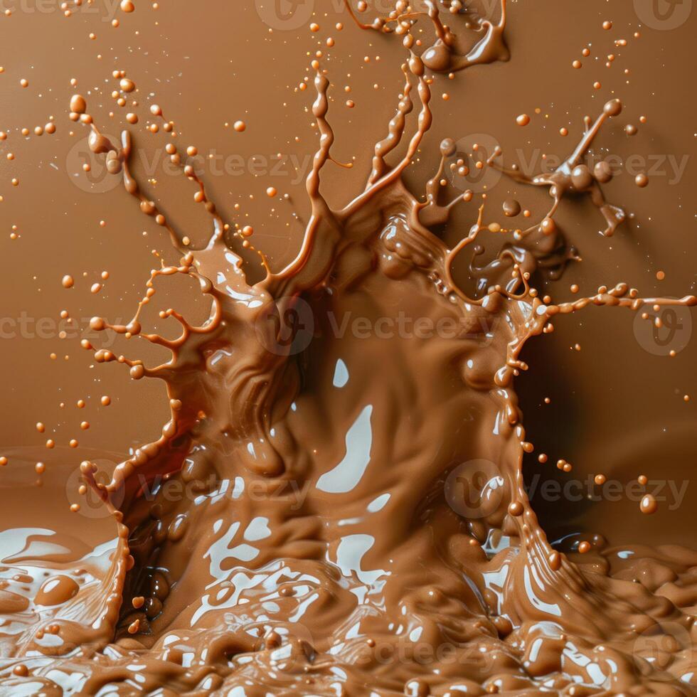 Photo of a chocolate cream waves