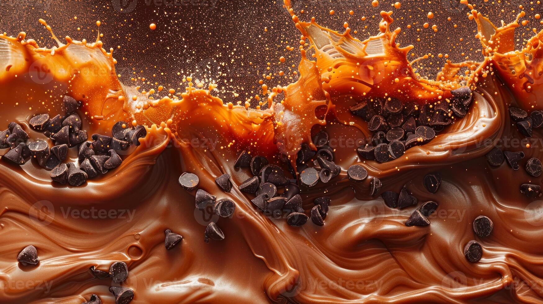 Photo of a chocolate cream waves