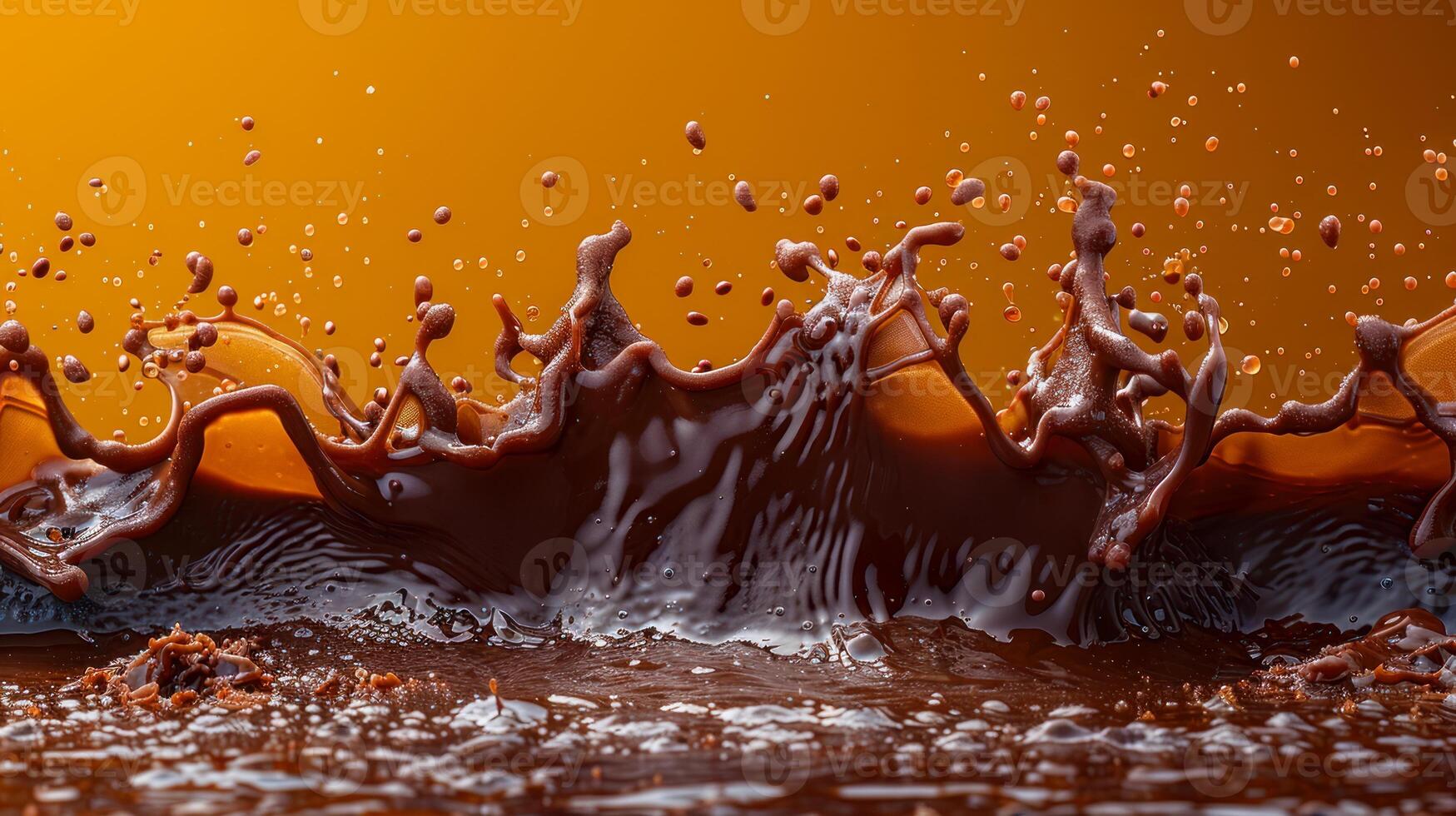 Photo of a chocolate cream waves
