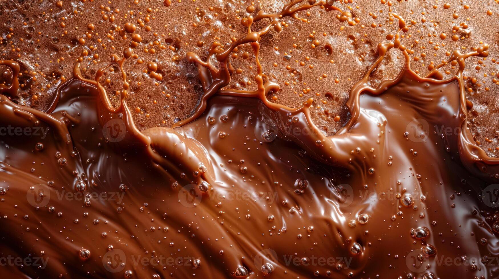 Photo of a chocolate cream waves