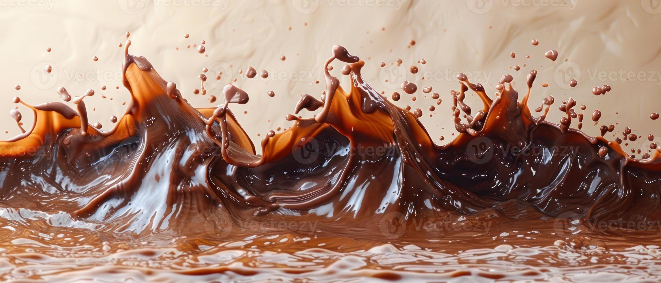Photo of a chocolate cream waves