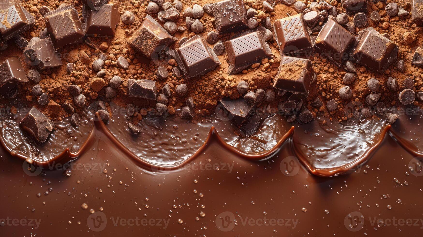 Photo of a chocolate cream waves