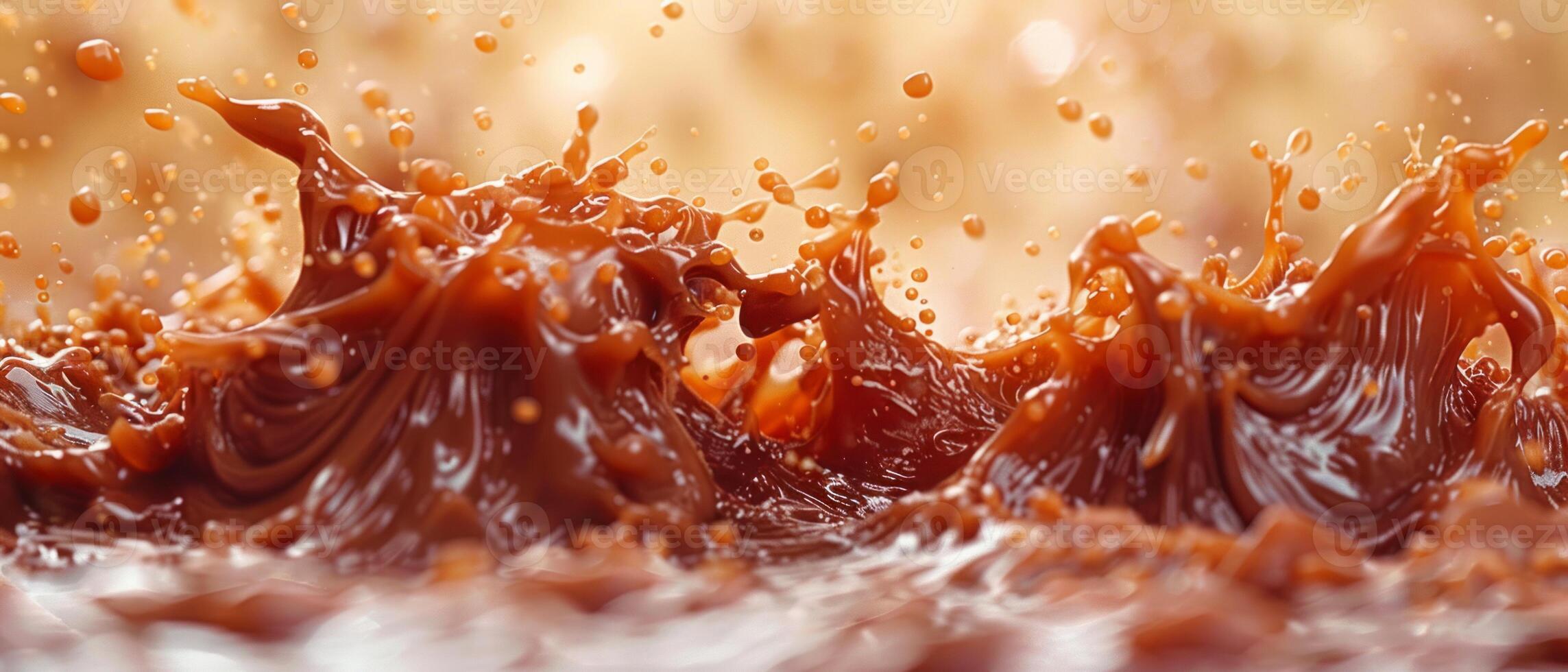 Photo of a chocolate cream waves