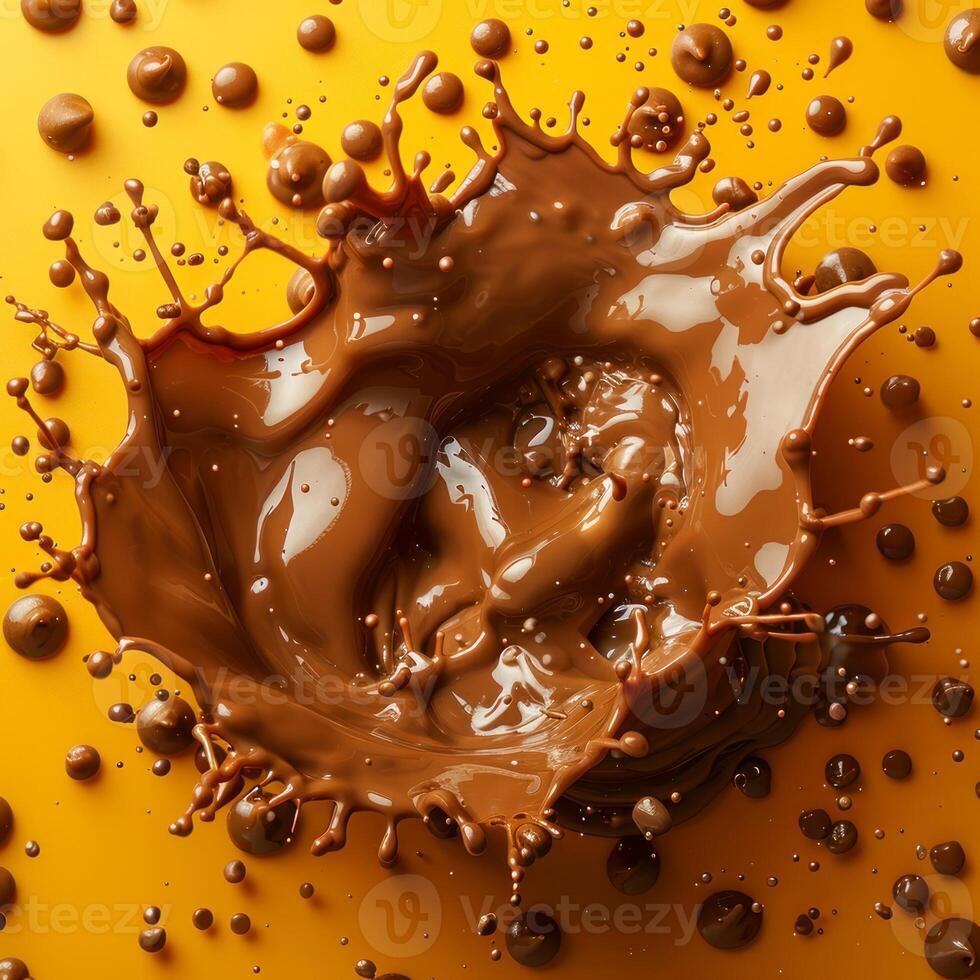 Photo of a chocolate cream waves