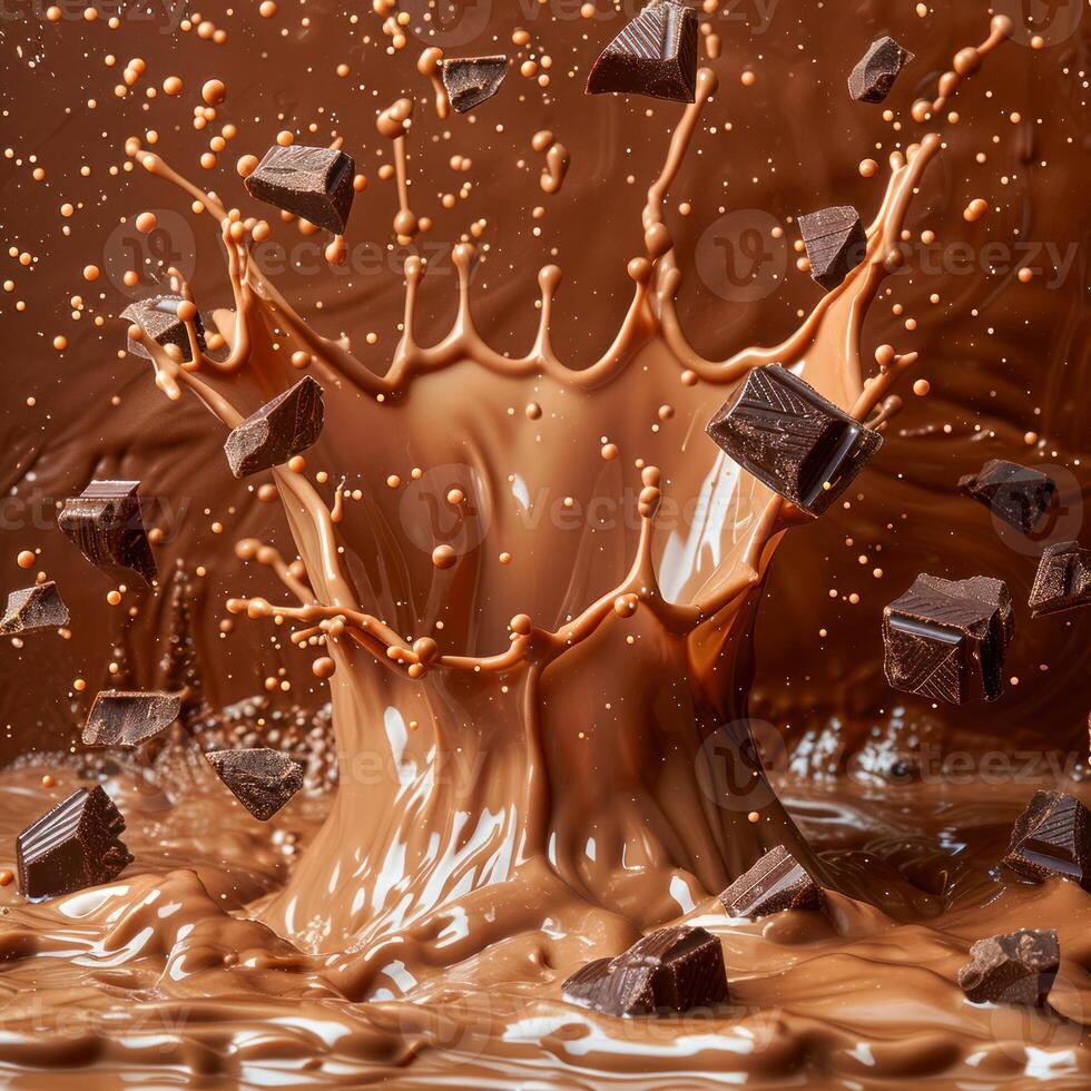 Photo of a chocolate cream waves