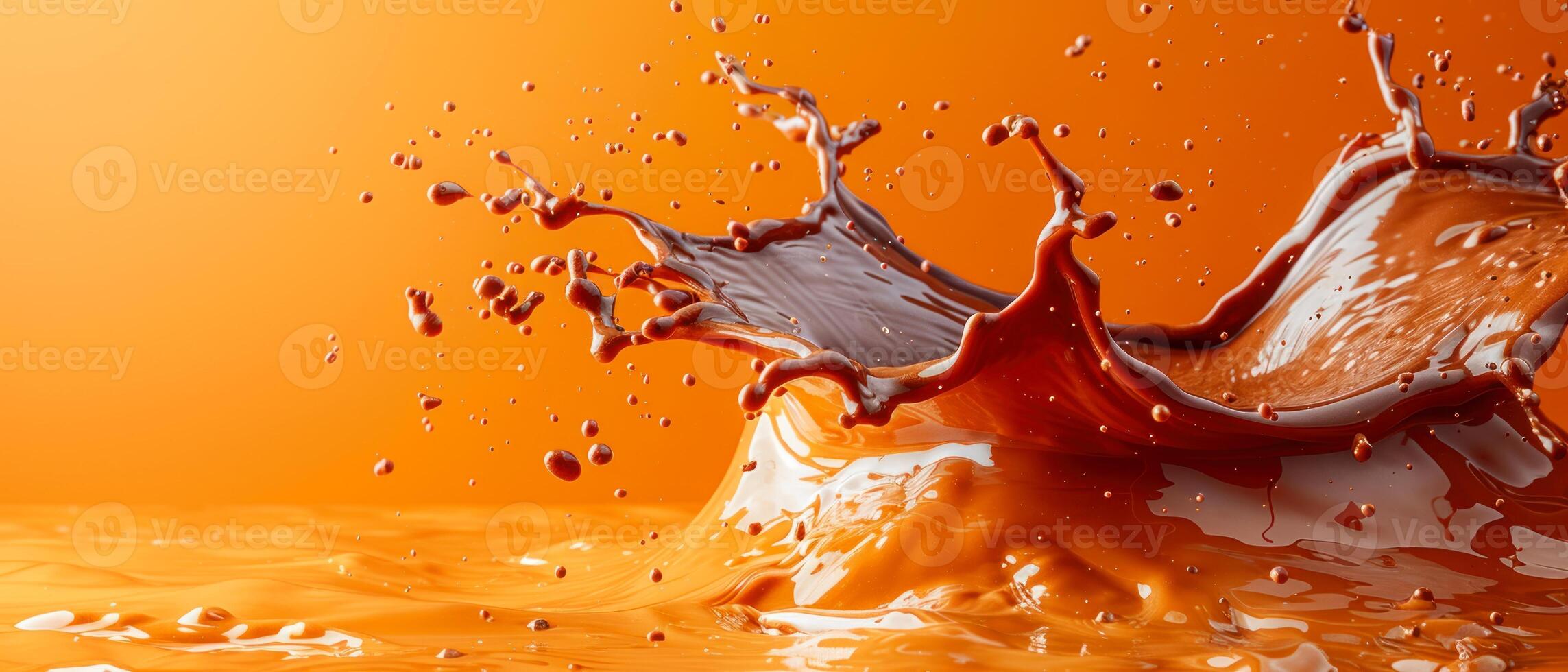Photo of a chocolate cream waves