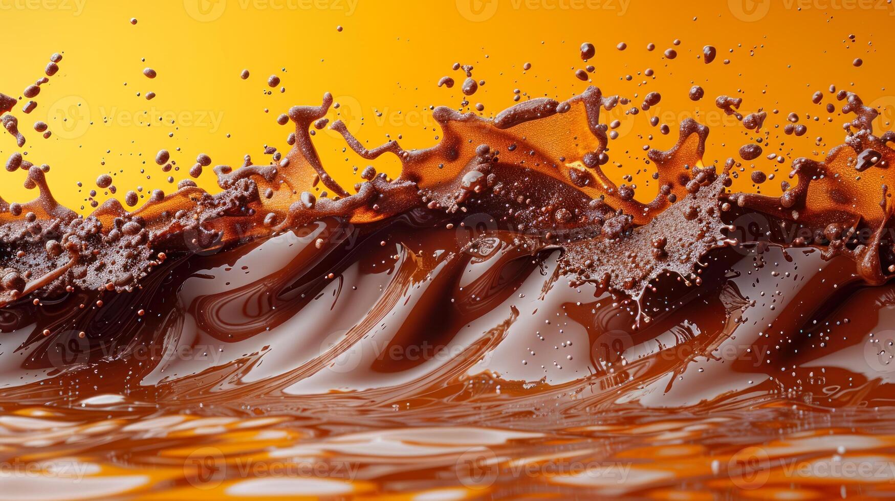Photo of a chocolate cream waves