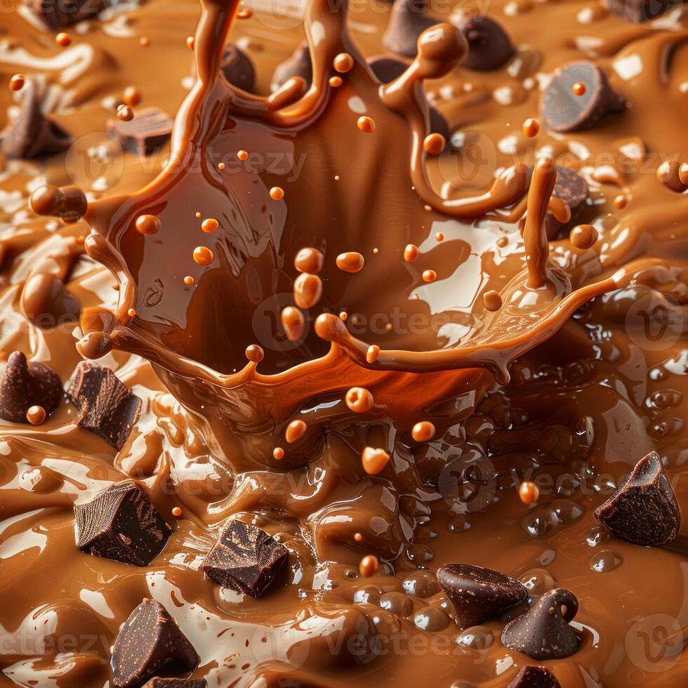 Photo of a chocolate cream waves