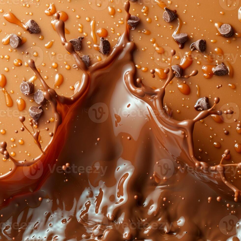 Photo of a chocolate cream waves
