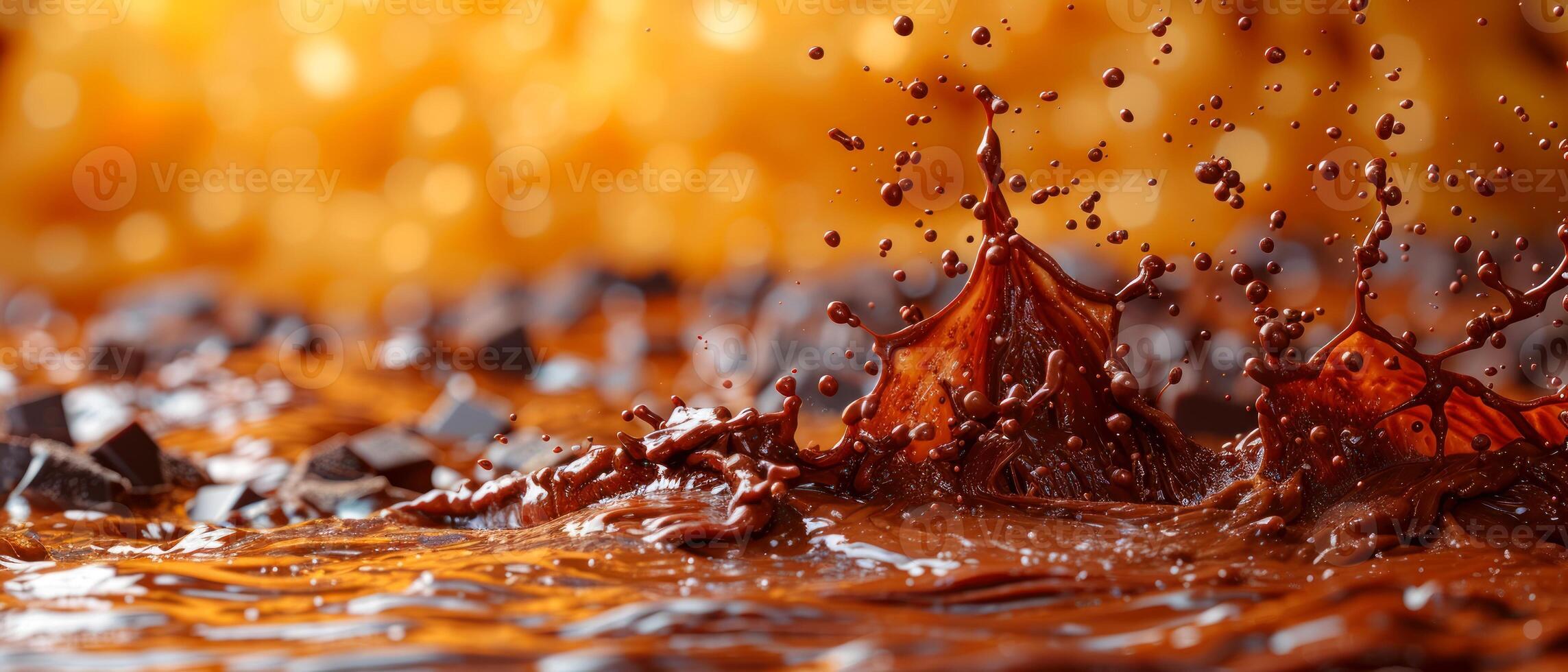 Photo of a chocolate cream waves