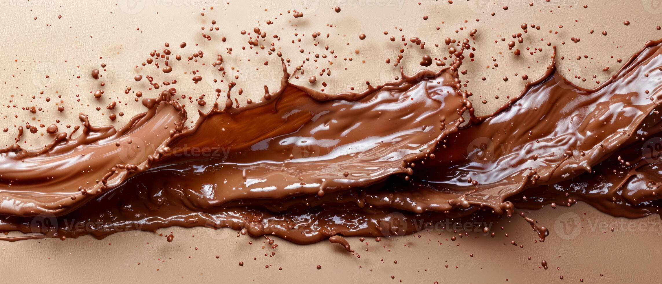 Photo of a chocolate cream waves