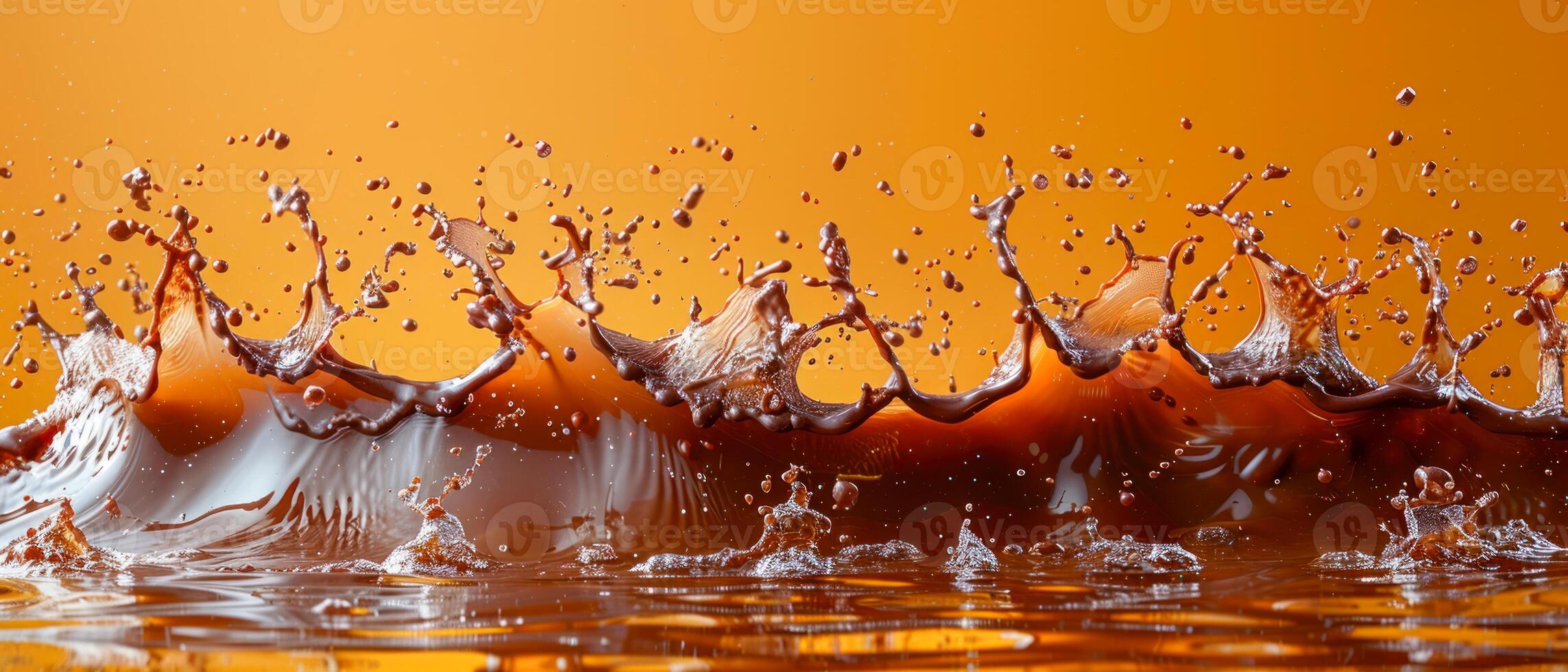 Photo of a chocolate cream waves