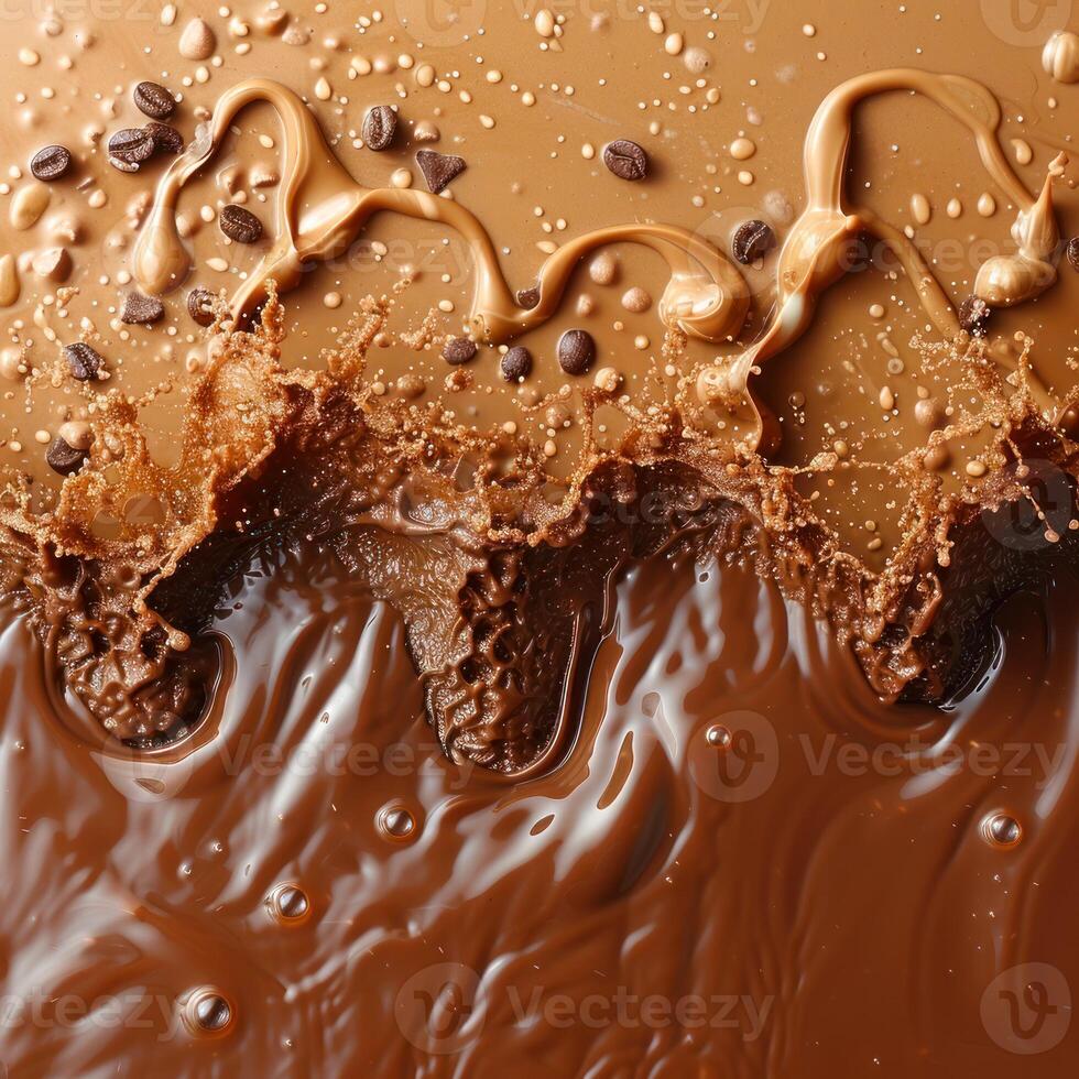Photo of a chocolate cream waves