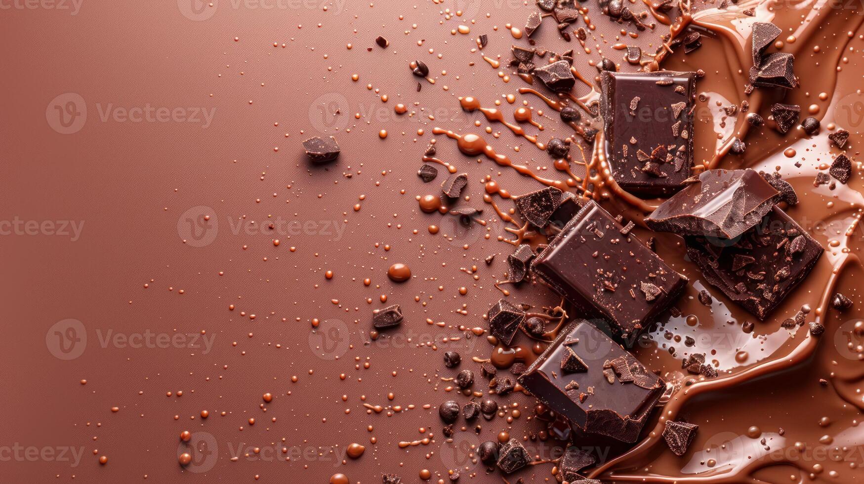 Photo of a chocolate cream waves