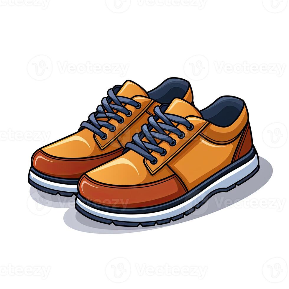 A pair of shoes with laces on the bottom photo