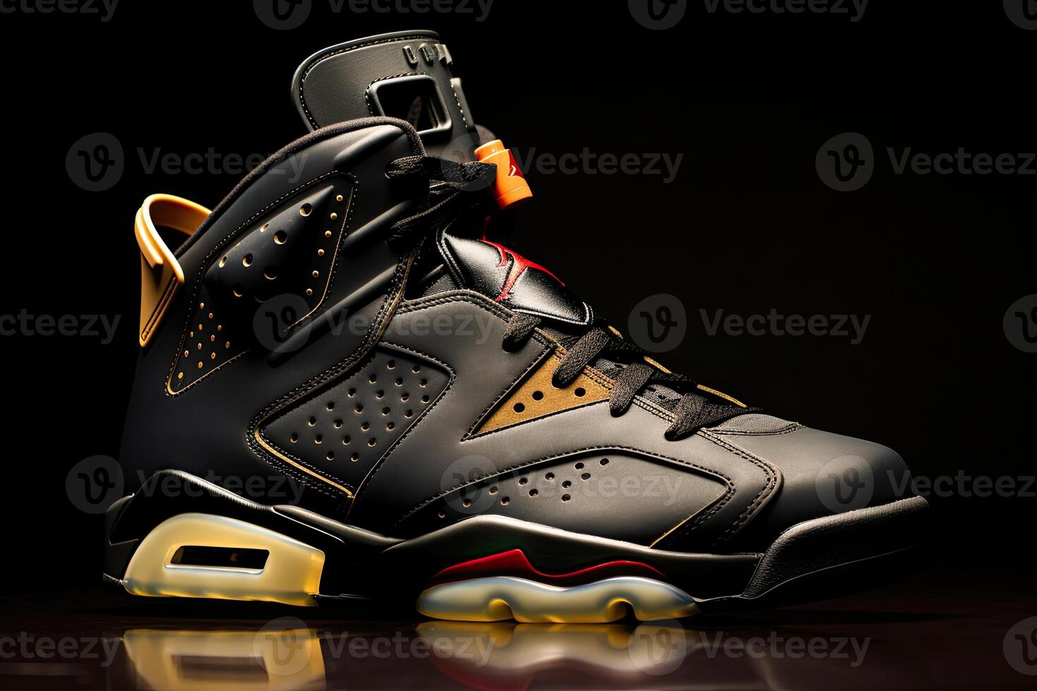 Air jordan 6 retro black gold photo