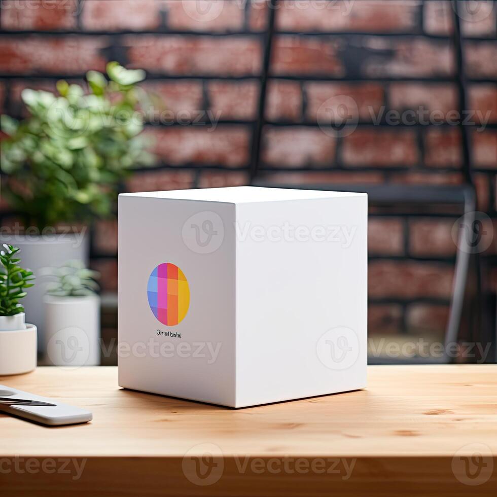 Blank Box Mock Up photo