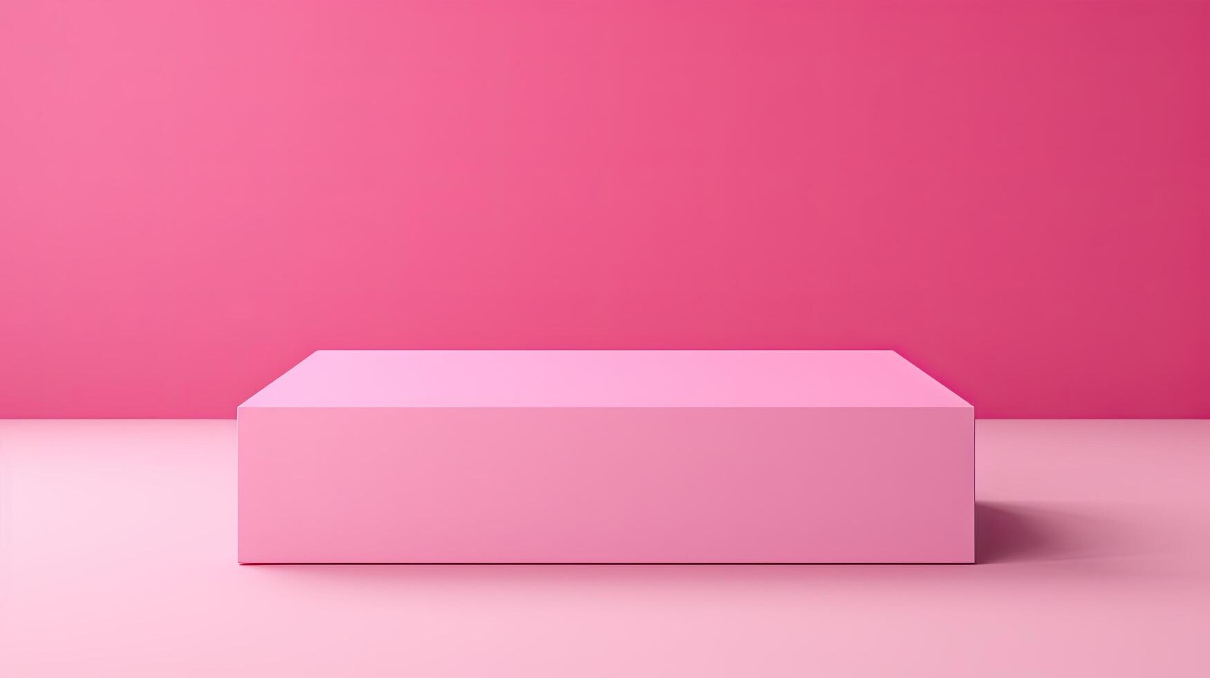 A pink box sitting on a pink background photo