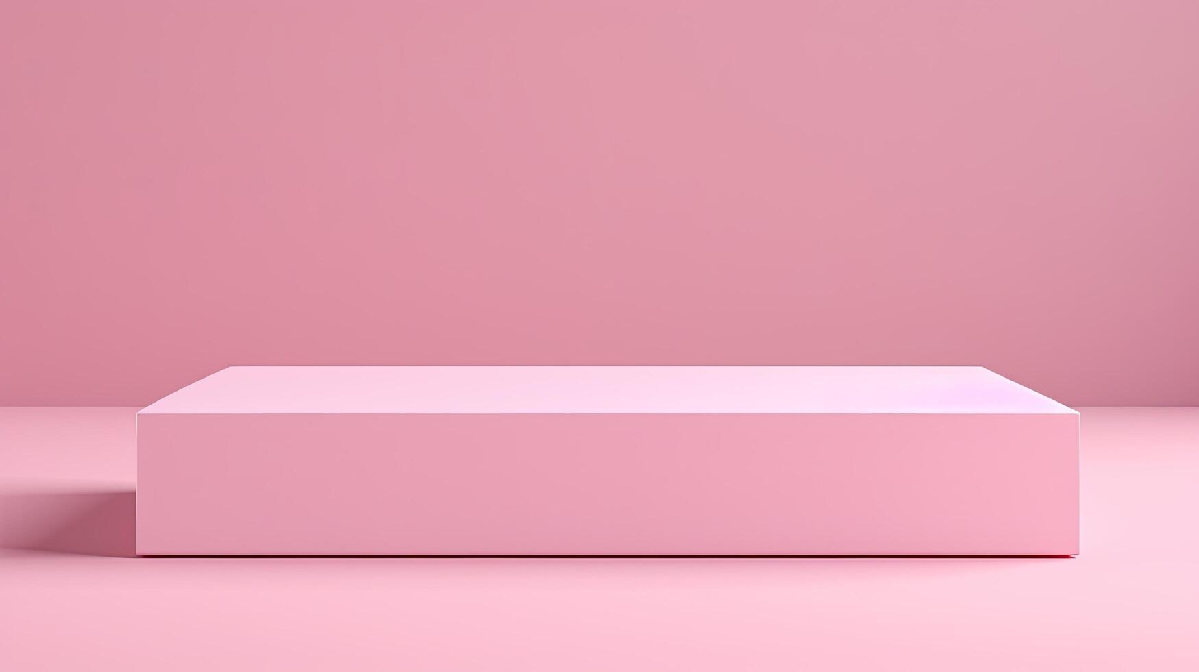 A pink box sitting on a pink background photo