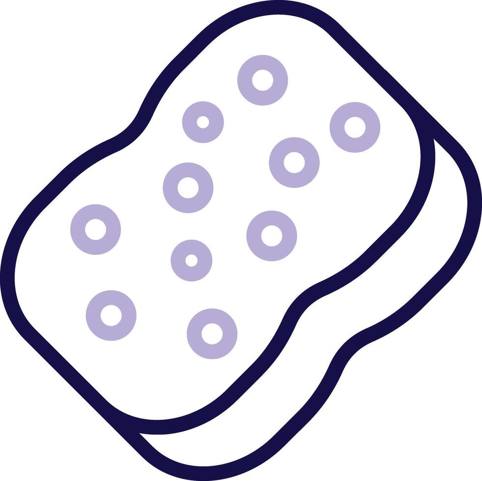 Sponge Two Color Line Icon vector