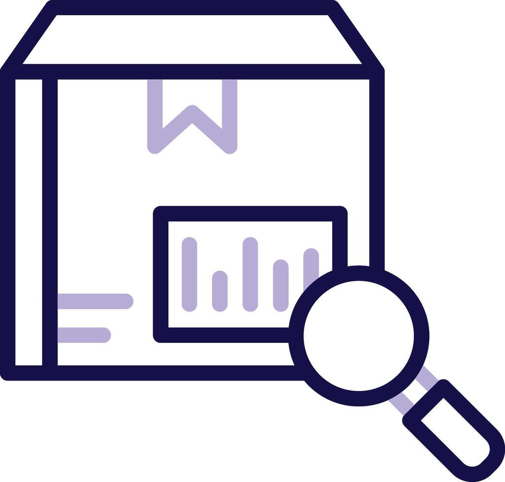 Package Tracking Two Color Line Icon vector