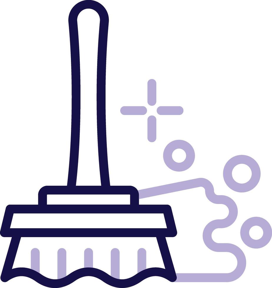Mop Two Color Line Icon vector