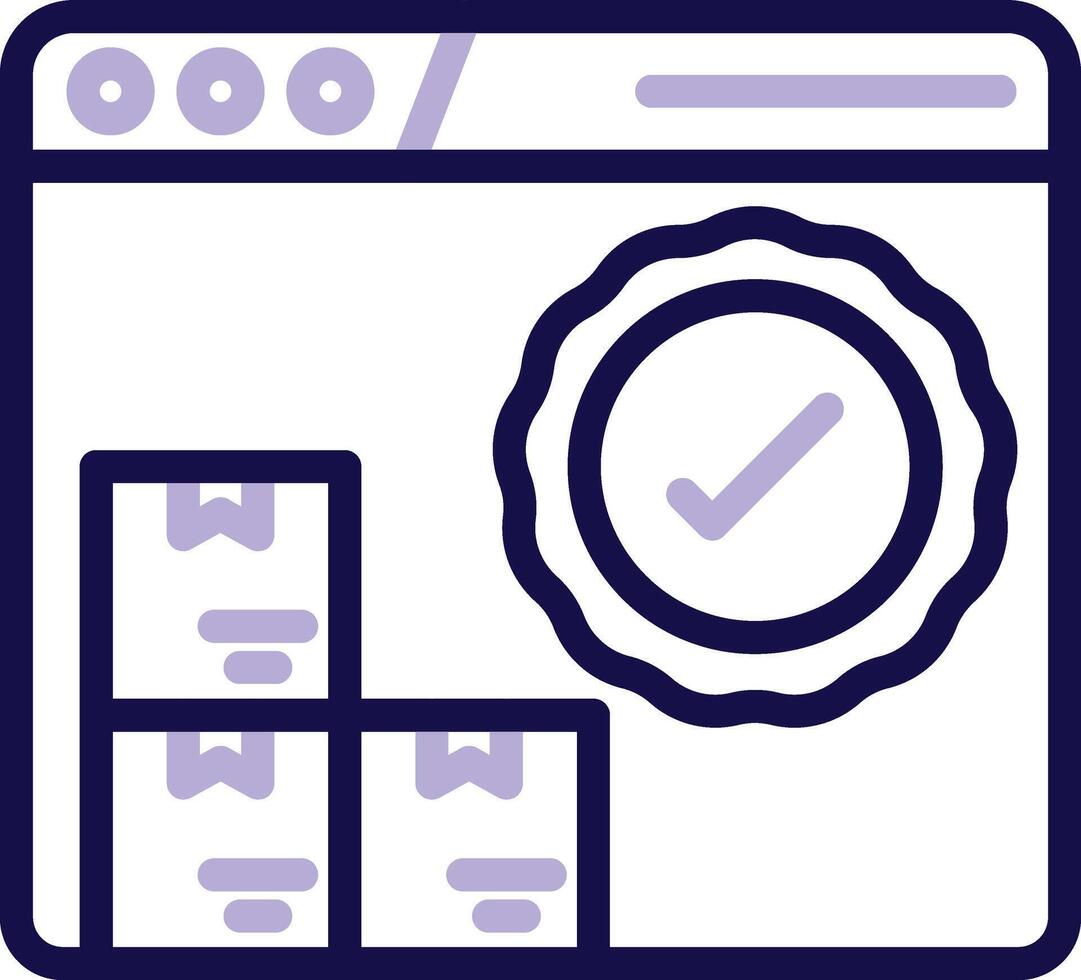 Satisfaction Guaranteed Two Color Line Icon vector