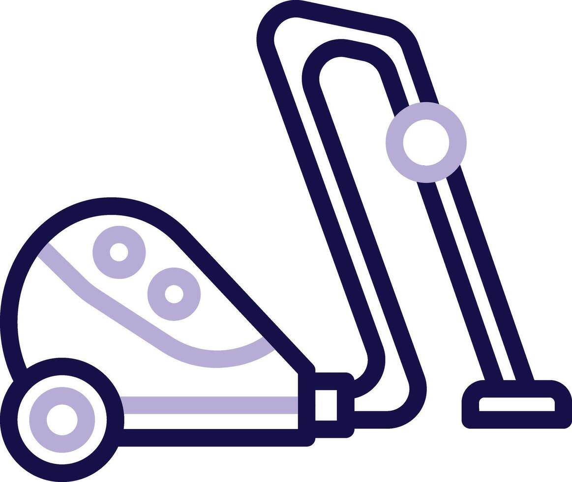 Vacuum Cleaner Two Color Line Icon vector