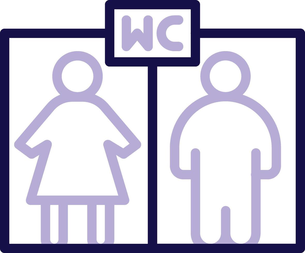 Wc Two Color Line Icon vector