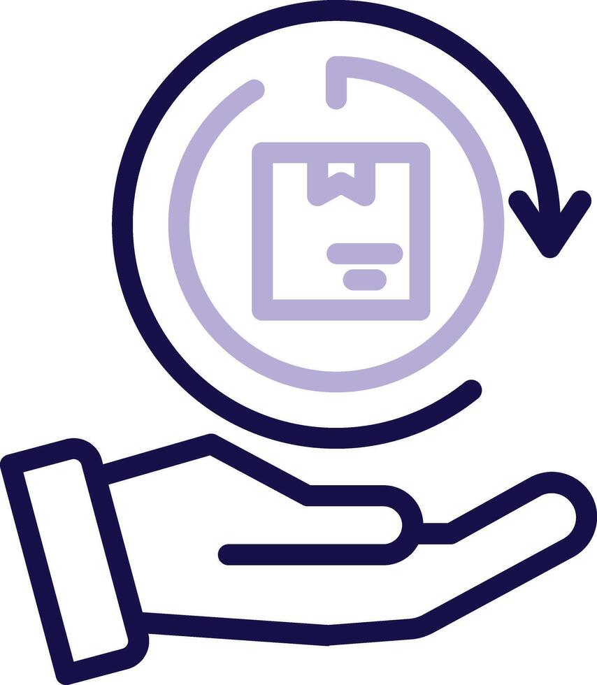 Refund Two Color Line Icon vector