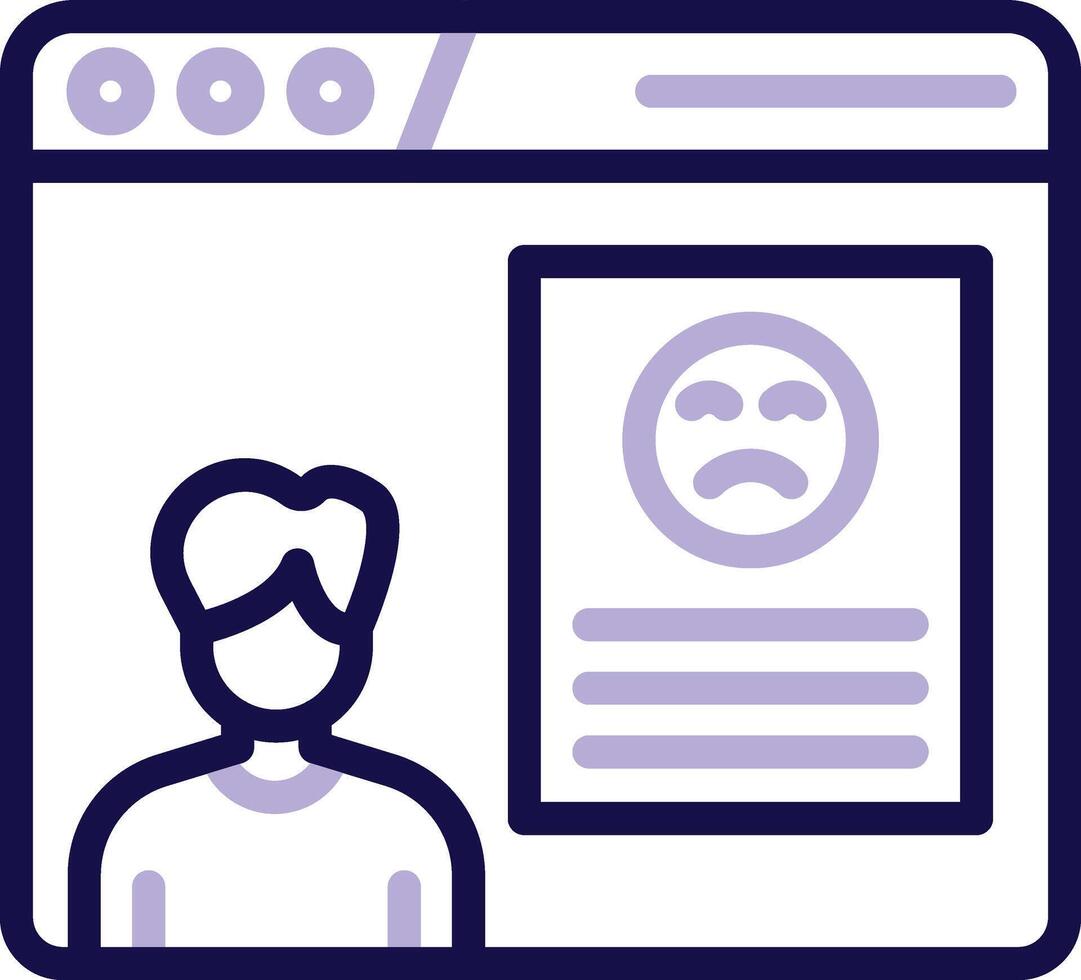 Complaint Two Color Line Icon vector