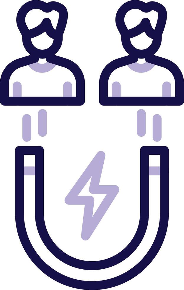 User Engagement Two Color Line Icon vector