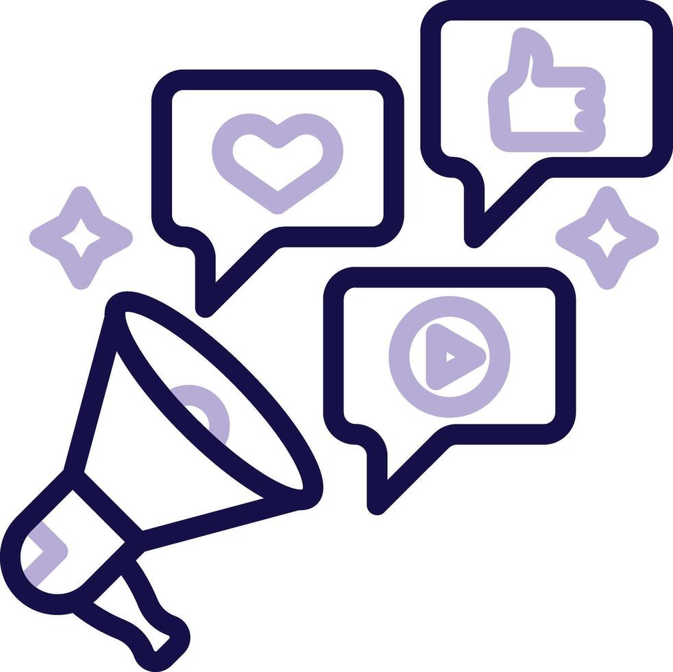Public Relations Two Color Line Icon vector