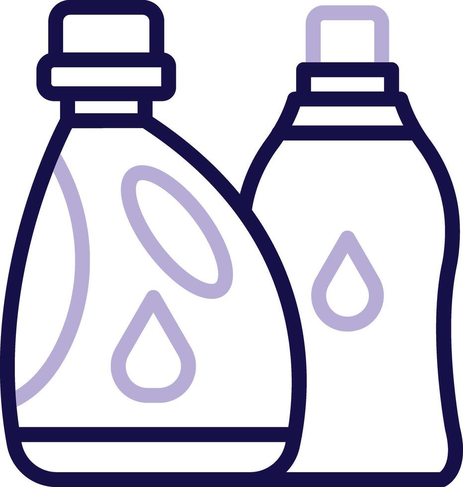 Liquid Detergent Two Color Line Icon vector