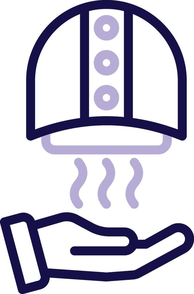 Hand Dryer Two Color Line Icon vector