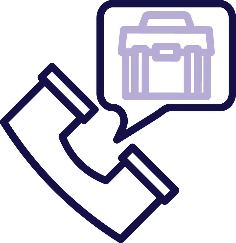 Calling Two Color Line Icon vector