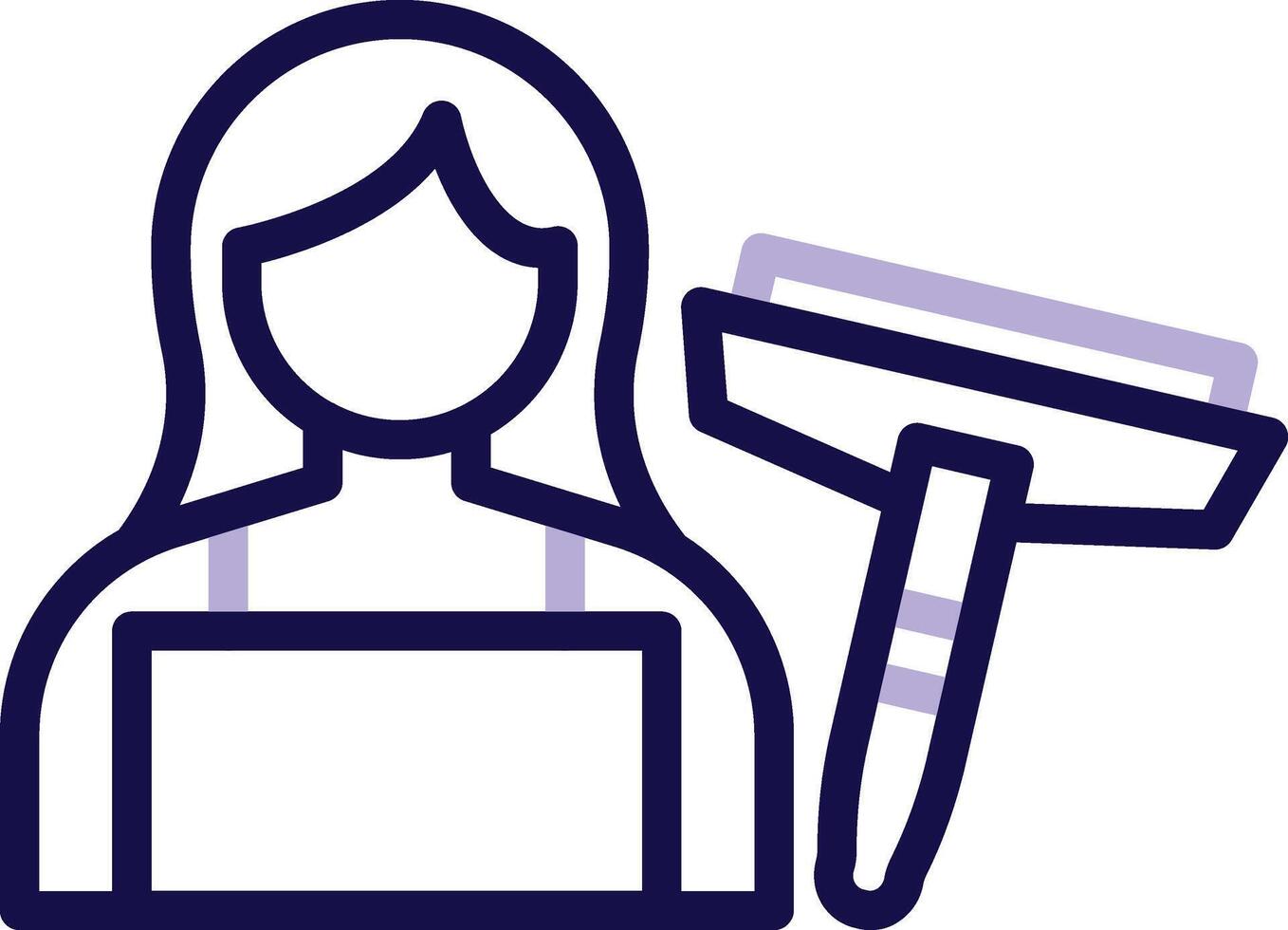 Maid Two Color Line Icon vector