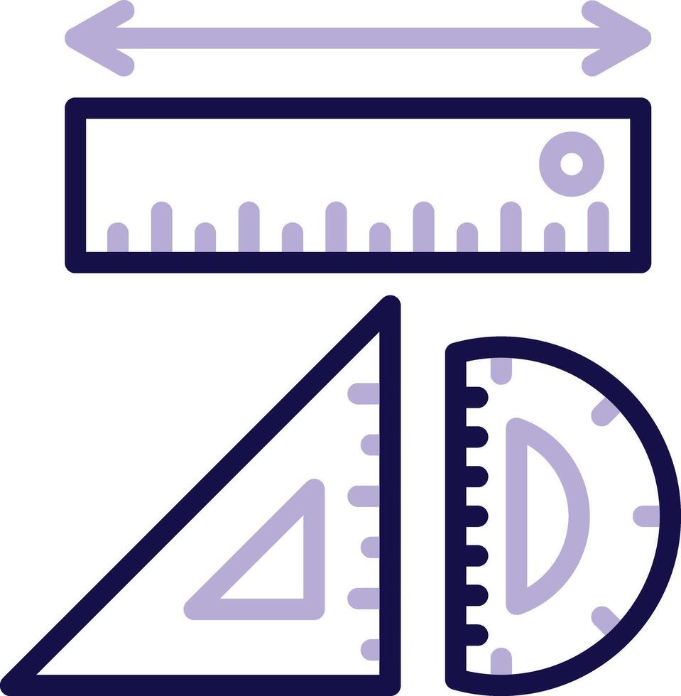Measurements Two Color Line Icon vector